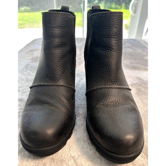 Sorel Joan of Arctic Wedge Waterproof Gray Leather Ankle Boots Womens Size 8.5 - Picture 1 of 7